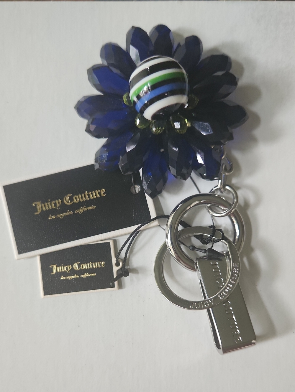 Juicy Couture Crystal Flower Key Fob | RARE 2000S Y2K